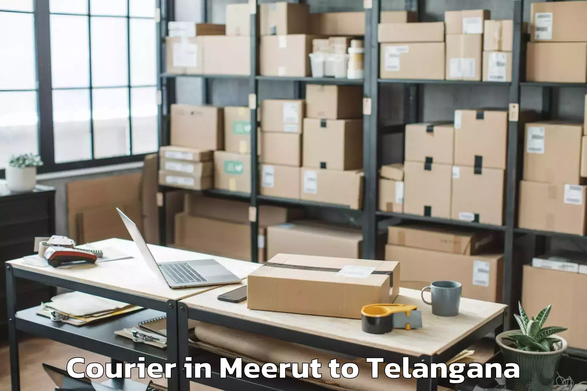 Quality Meerut to Amberpet Courier